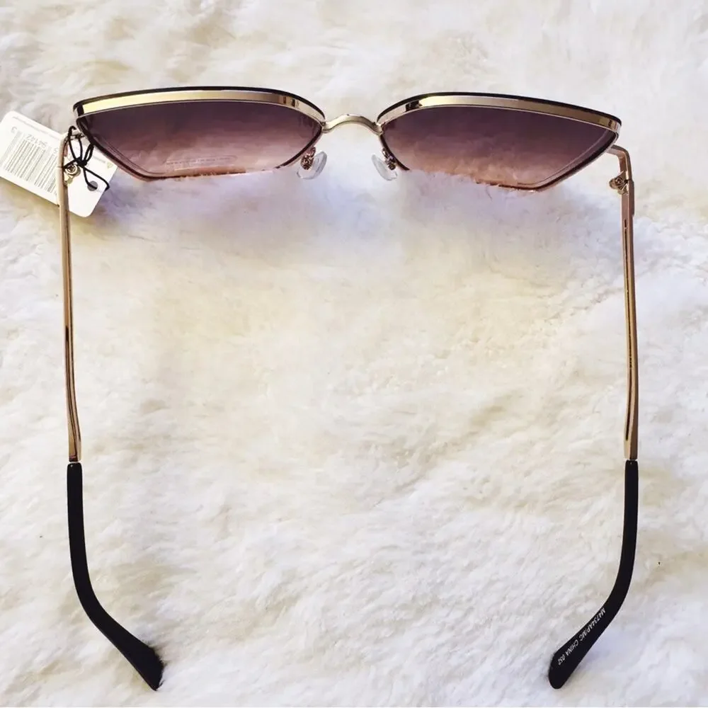 Monica Clear Light Purple Geometric Sunglasses